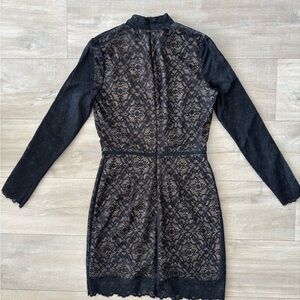 Wilfred Black Lace Long Sleeve Dress